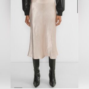 Babaton Slip Satin Midi Skirt